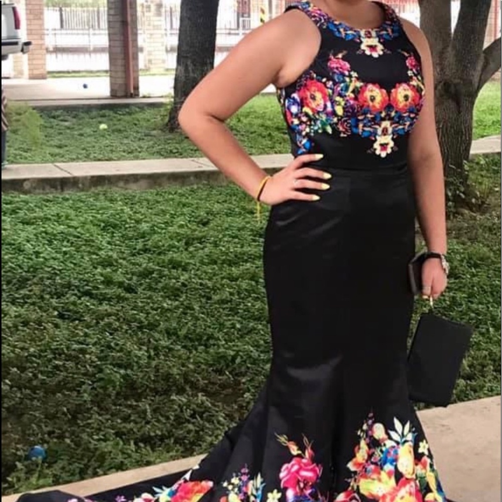 Colorful evening gown